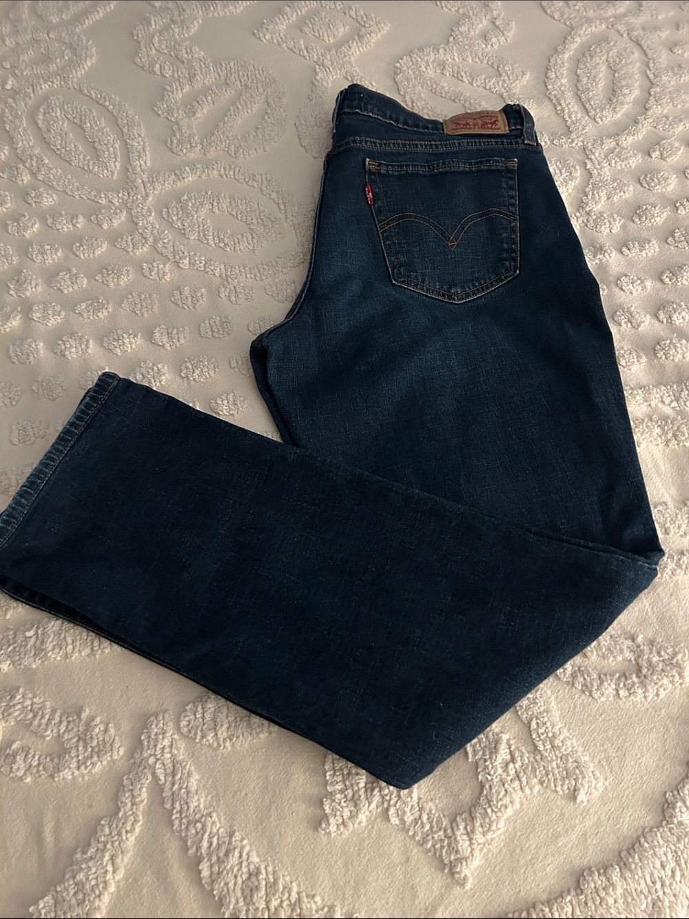 Levi's Womens Deep Indigo Straight Jeans